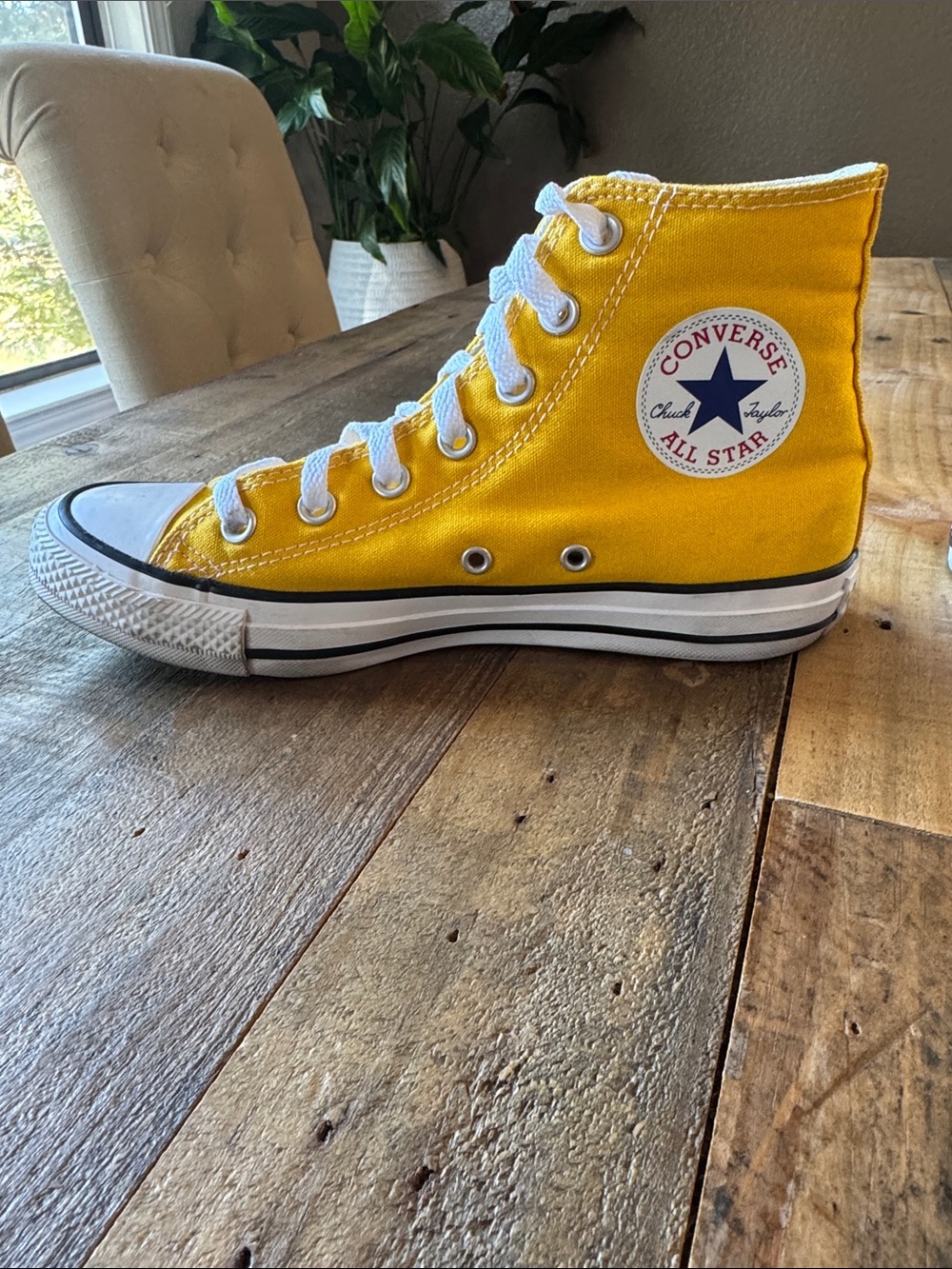 Converse Yellow High-Top Canvas Sneakers